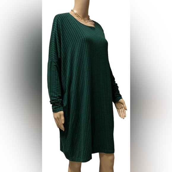 NWT Bryn Walker Women's S, XXS Green Inlet Houndstooth Damien Tunic Dress - Picture 2 of 10